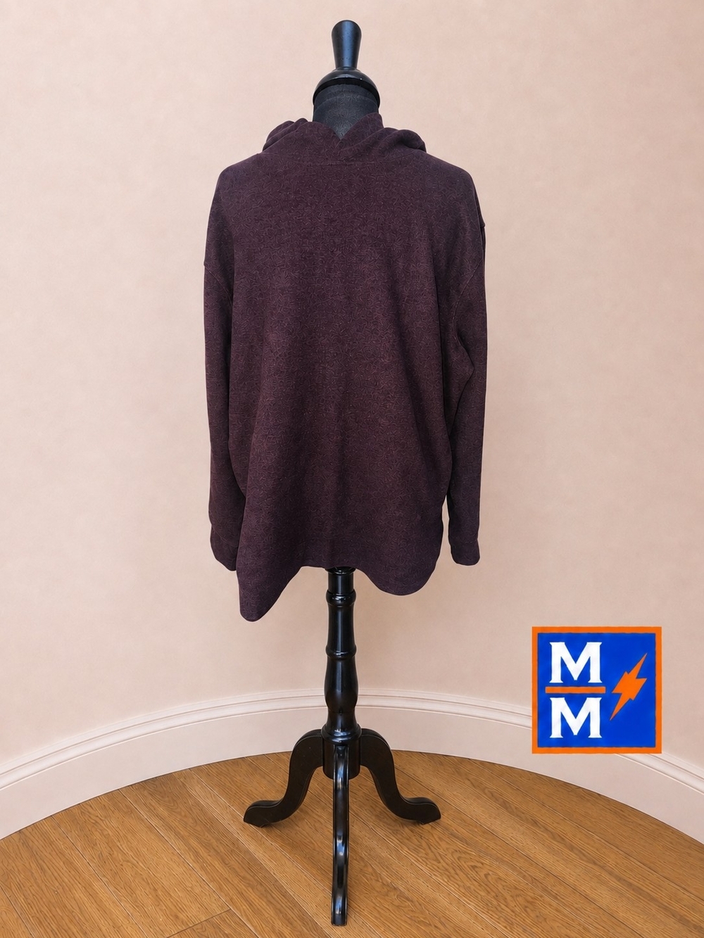 Jachs NY Men’s XL Burgundy Heather Pullover Hoodie Wool Blend